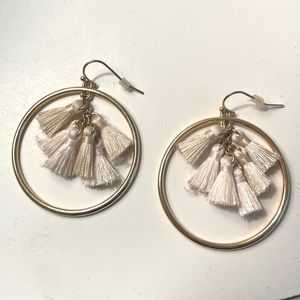 Francesca’s Tassel Hoop Earrings